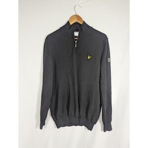 The Open Collection 1/4 Zip Sweater  Size XL Black Mens British Open